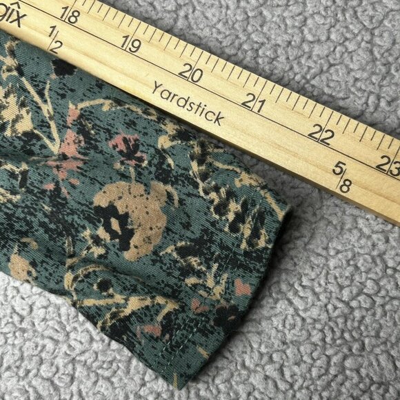 Peruvian Connection Dress Womens S Green Floral Long Sleeve Pima Cotton Modal - Picture 11 of 15